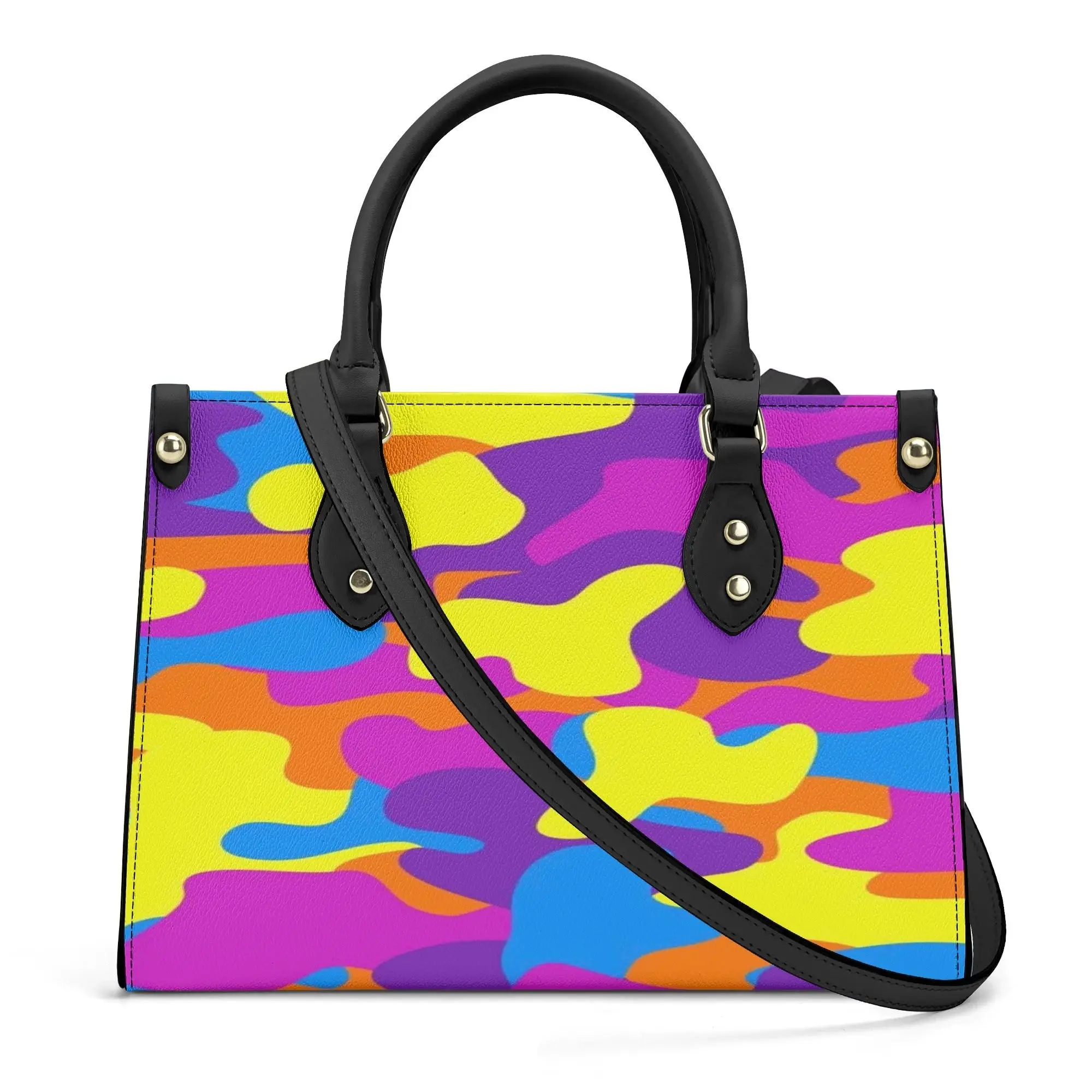 

Оптовая продажа: Женская сумка из искусственной кожи с индивидуальным дизайном «Облачный камуфляж», на молнии, через плечо, модная сумка-кроссбоди, неоновый камуфляж, водонепроницаемая сумка-тоут