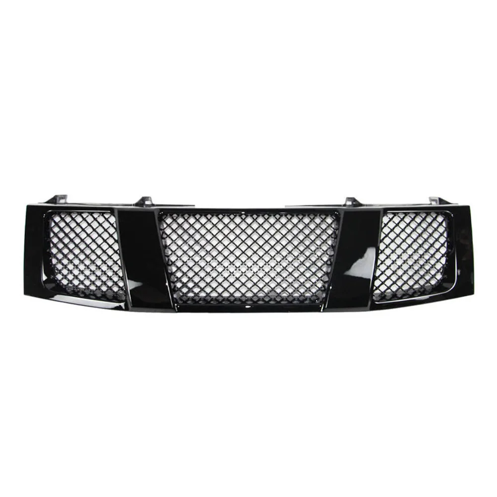 For Nissan Titan 2004~2006 Front Bumper Mask Type ABS Gloss Black Racing Grille Radiator Grills Car Styling Accessoires