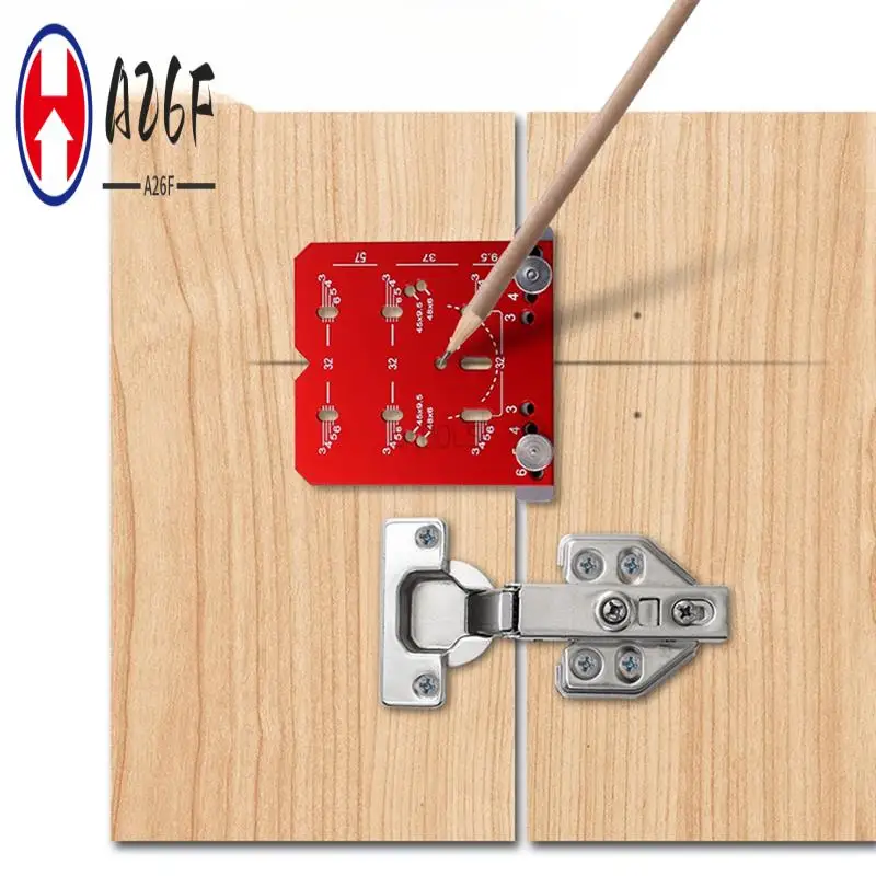 

A26F-Cabinet Hinge Jig,Adjustable Drilling 35Mm Drill Guide Concealed Hinge Jig,Fits 45Mm & 48Mm Two-Hole Distance Hinges