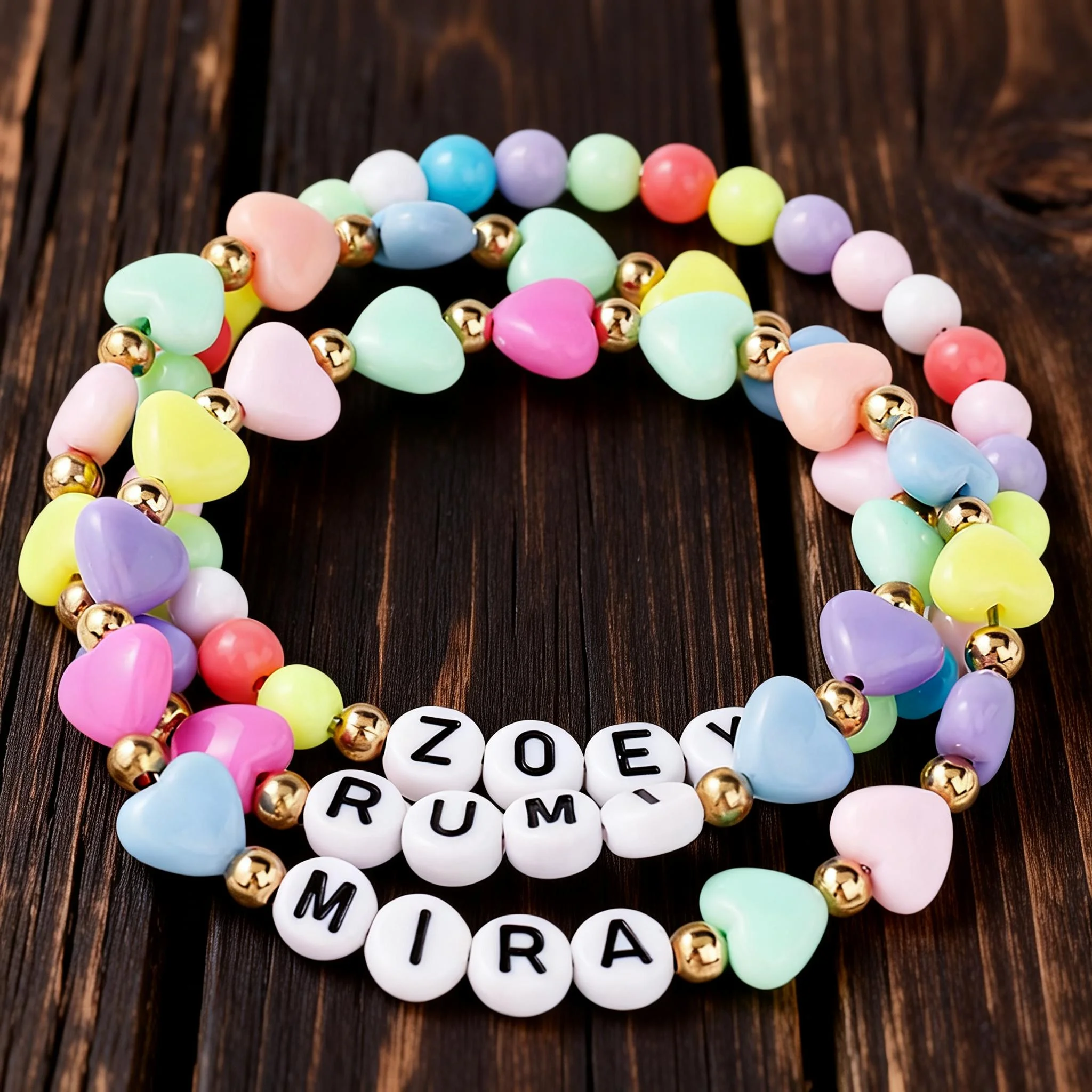 Accesorios exquisitos de verano, pulseras coloridas para regalos de amigos, pulsera única con cuentas de piedra natural para el Día de San Valentín, 3 uds.