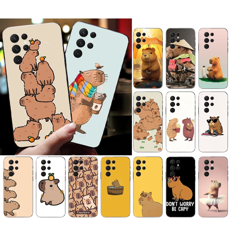 Cartoon Capybara Phone Case For Samsung A35 A55 A54 A15 A25 A05s A05 A22 A24 A52 A33 A34 M34 M14 M54 M23