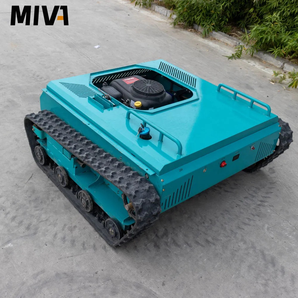 Custom Remote Control Self-Propelled Four Wheel Drive Crawler Lawn Mower For Orchard Home Garden Environmentally-Friendly Mowing