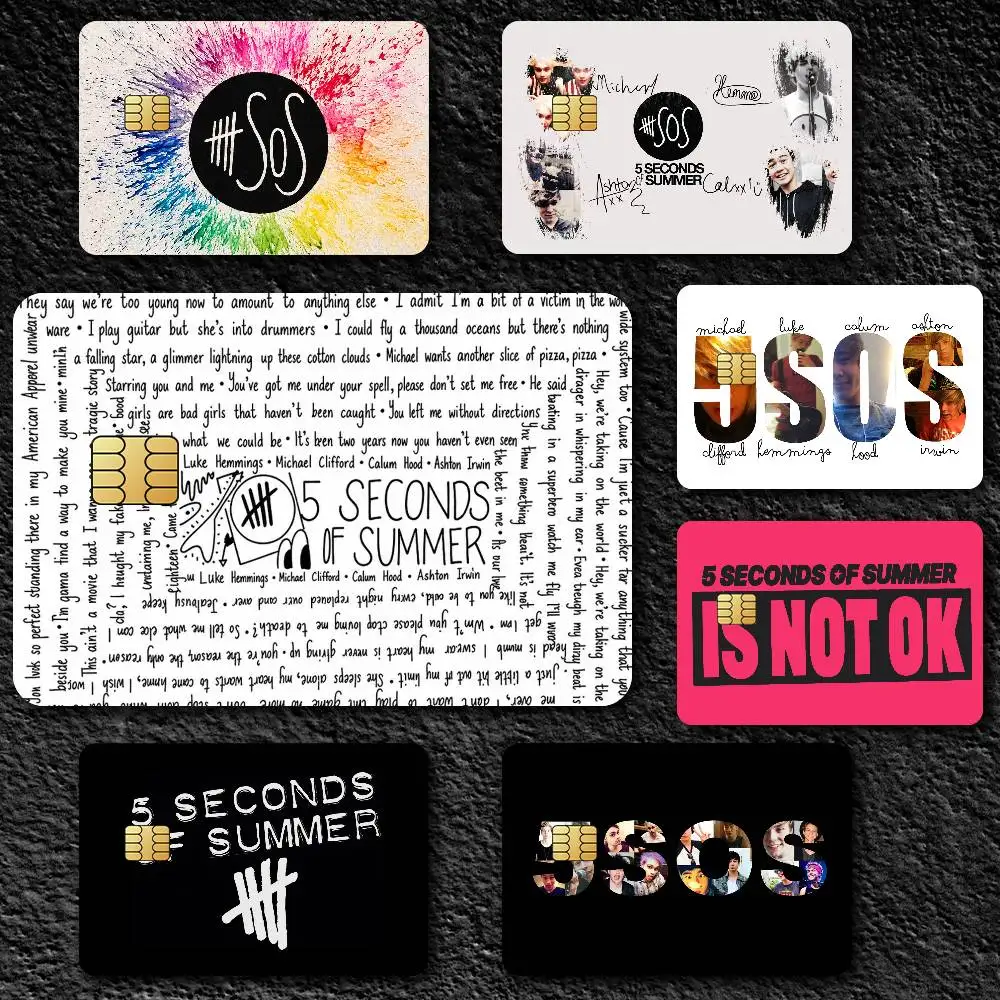 Band 5 S-Seconds Of S-Summer Credit Card Skin Stickers For Bank Card Bus Metro Card Sticker Waterproof Gift