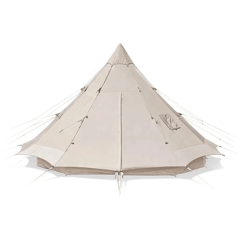 Highly Cost Effective Outdoor Waterproof 4-10 People Use Customized Family Camping Yurt Tent Canvas Bell Tent