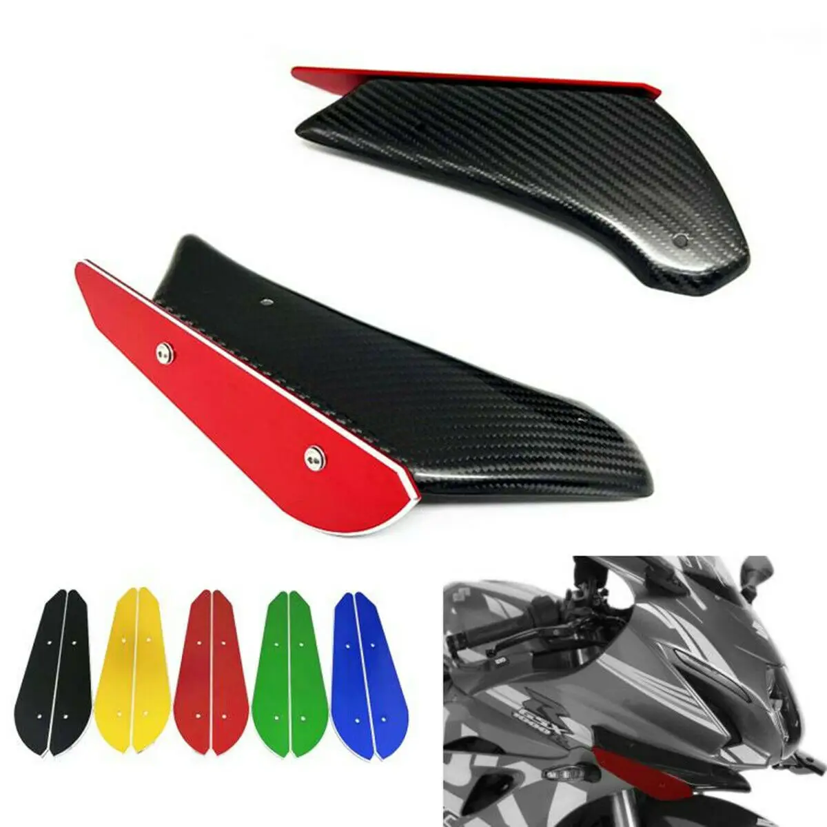 

Carbon Fibre Color Side Spoiler Downforce Winglets Fit For DUCATI Panigale 899 959 V4