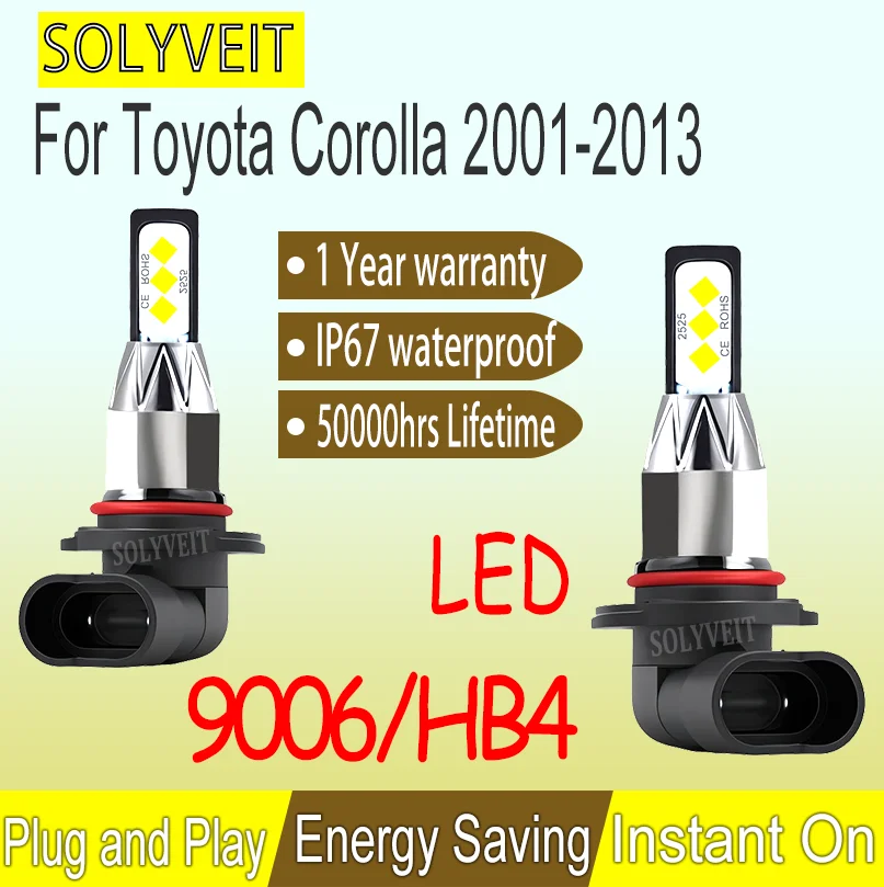 

Uniform Light 1-Year Guarantee Worry-Free Purchase LED Low Beam For Toyota Corolla 2001 2002 2003 2004 2005 2006 2007 2008-2013