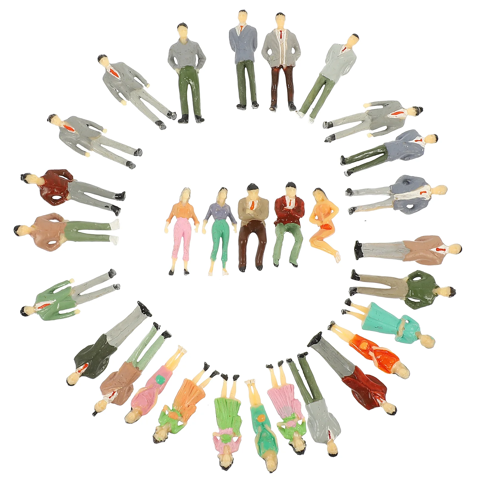 30 Pcs Home Accessories Color Villain People Figurine Toys Sand Table Mini Figurines Child Play Miniature Model