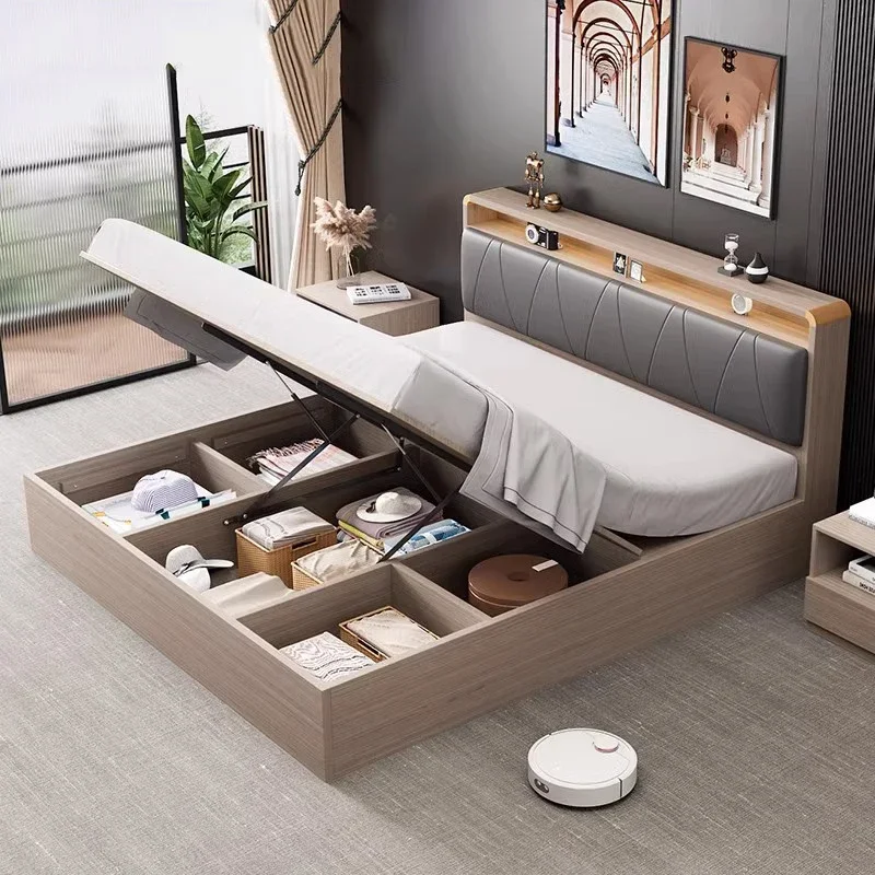 

Кровать с каркасом для спальни, удобная кровать размера «queen-size», детский двойной компактный лофт, роскошные изголовья, массажная кровать, современная мебель для дома Cama