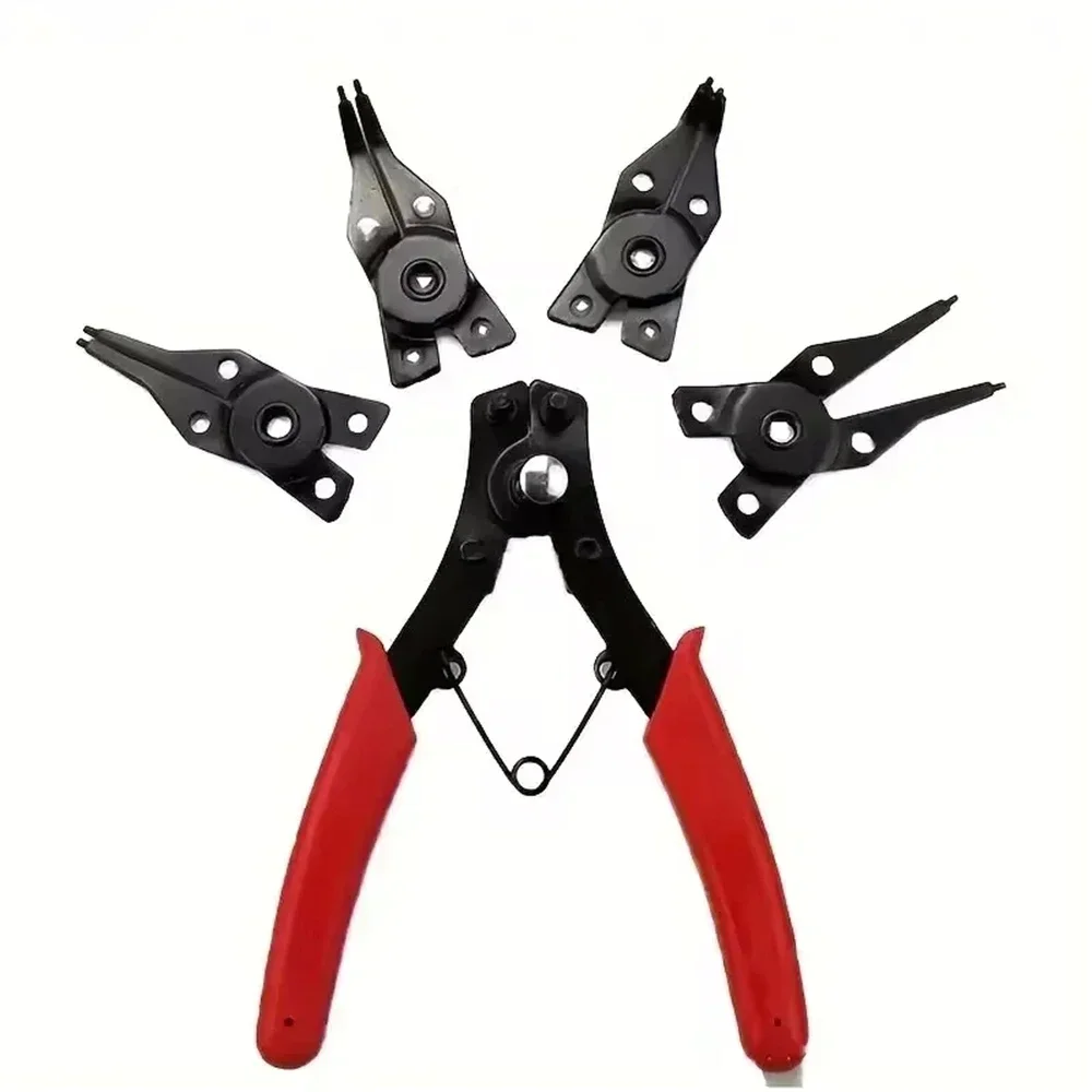 4 in 1 Multifunctional Snap Ring Pliers Internal External Ring Remover Retaining Circlip Multifunctional Hand Tools Pliers