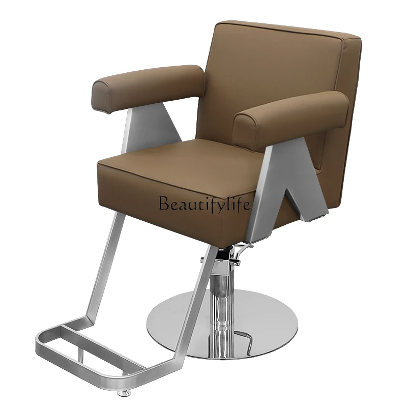 

Simple Fashion Barber Shop Chair for Hair Salon Adjustable Rotating Hair Cutting Perm Stool