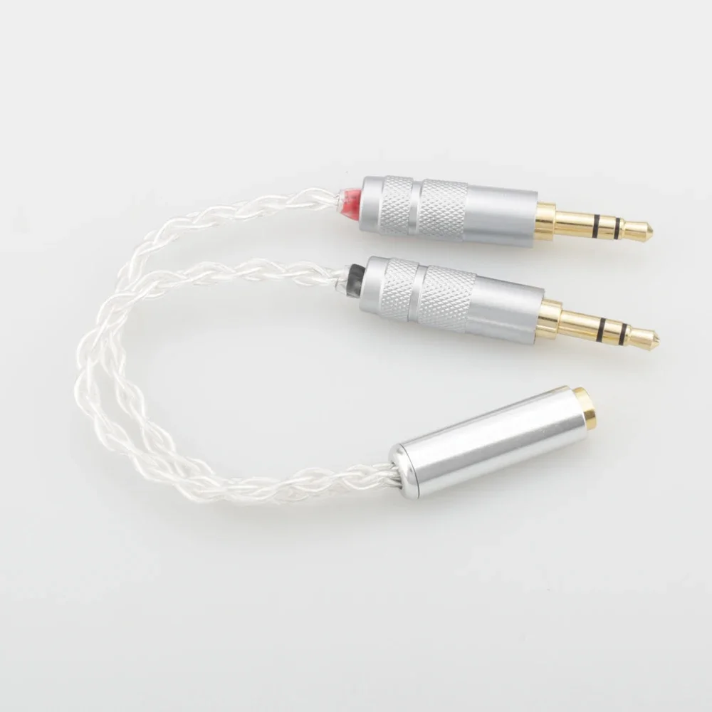 Audiocrast PHA-3 2x3,5 mm macho para cabo fêmea balanceado Trrs de 2,5 mm