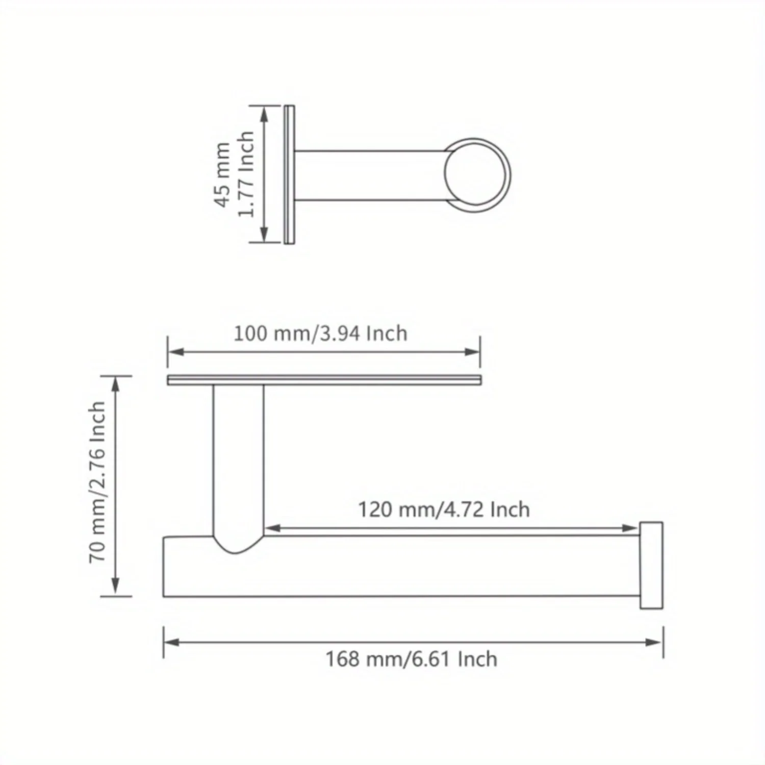 Stainless Steel Adhesive Toilet Paper Holder