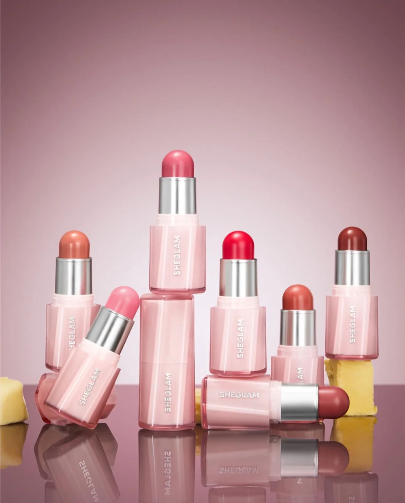 Original Sheglam Blusher Stick Natural Brightening Blush Cream Face Contour Water Light Moisturizing Makeup Cosmetic Rare-Beauty