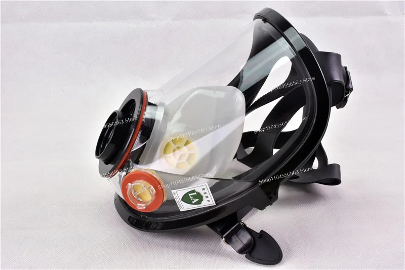 Full Face Silicone Mask with Air Supply System for Anti-Dust Toxic Gas Protection in Painting Industrial Work