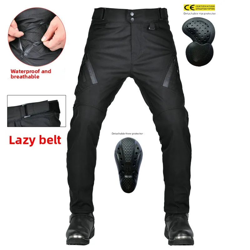 

VOLERO Winter Waterproof Fleece-Lined Motorcycle Pants Windproof Breathable High-Waisted Riding Pants motorcycle pants