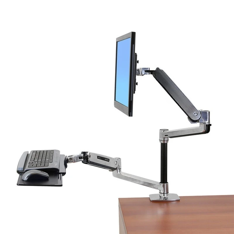 Computer keyboard adjustment bracket sitting and standing alternately office desktop lift