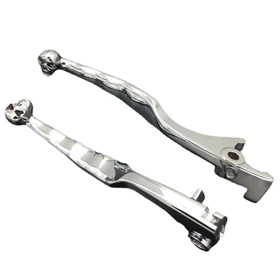 Chrome Skull Brake Clutch Levers For Suzuki Marauder Volusia 800 2001-2004 Boulevard C50 M50 2005-2006 Aftermarket Motor Parts