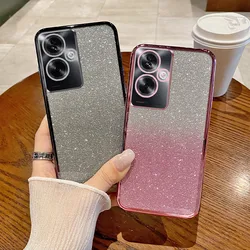 Phone Back Case For Oppo A2 5G Luxury Glitter Plating Soft Silicone Phone Case for Oppo A2 A79 5G Back Cover A 2 A 79 5G