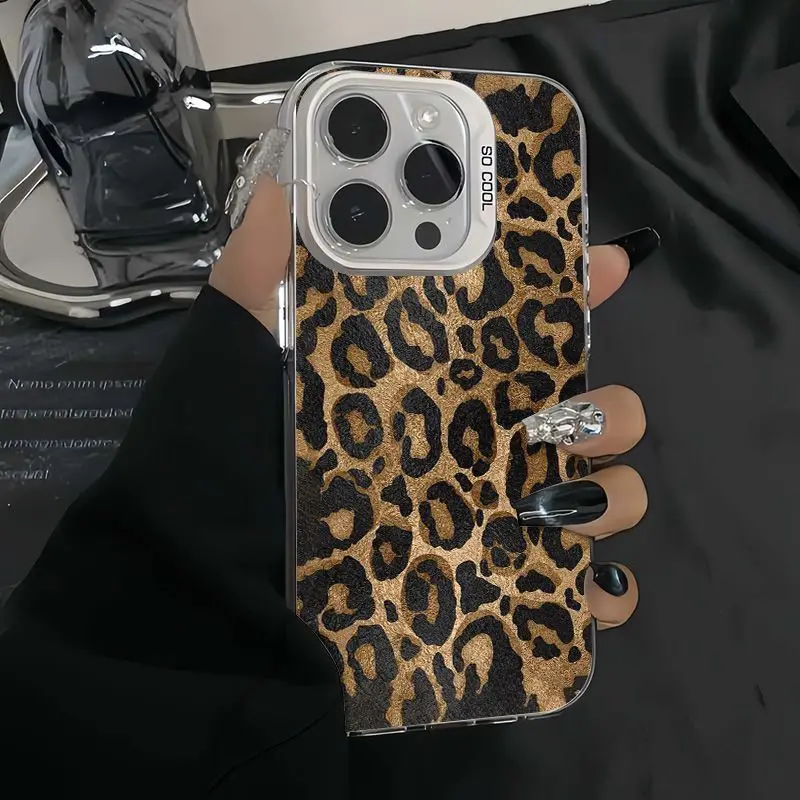 fashion Brown Leopard Print Y2K Phone Case for Infinix Hot Note Zero 50 40 30 30i 20 20s 12 12i 11 Smart 9 8 7 6 5 Pro 4G 5 Back