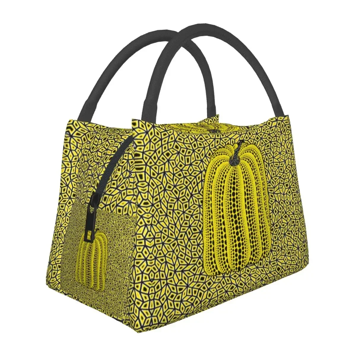 

Yayoi Kusama Dots Pumpkin Infinite Nets Lunch Bags Portable Insulated Canvas Cooler Thermal Food Picnic Work Lunch Box