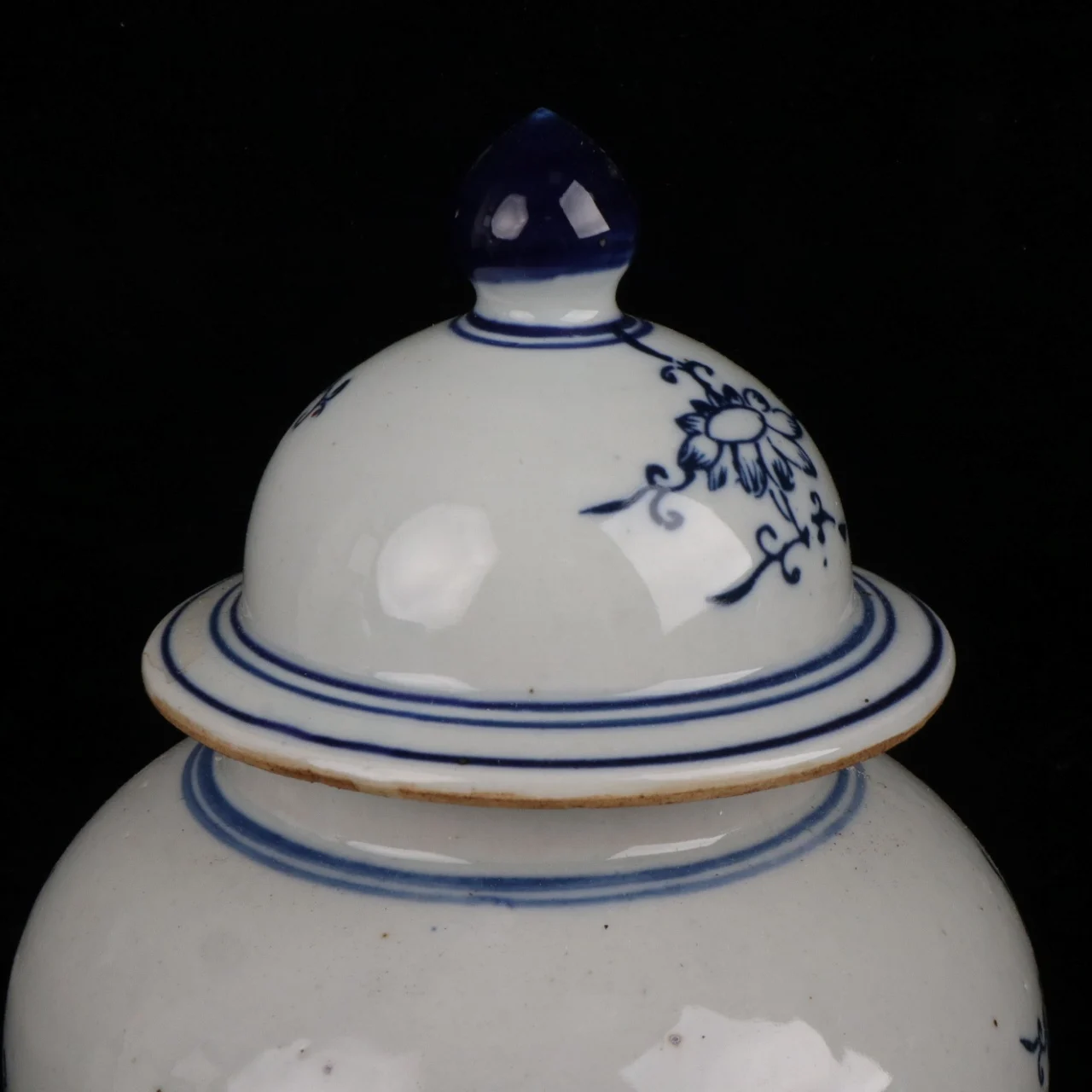 Jingdezhen Blue and White Lotus Child Pattern General Pot Antique Porcelain Decoration