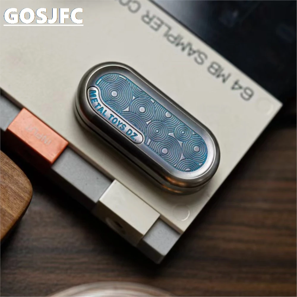 Dz topbチタンブループッシュスライダー、オフィスガジェット、ストレス解消おもちゃ