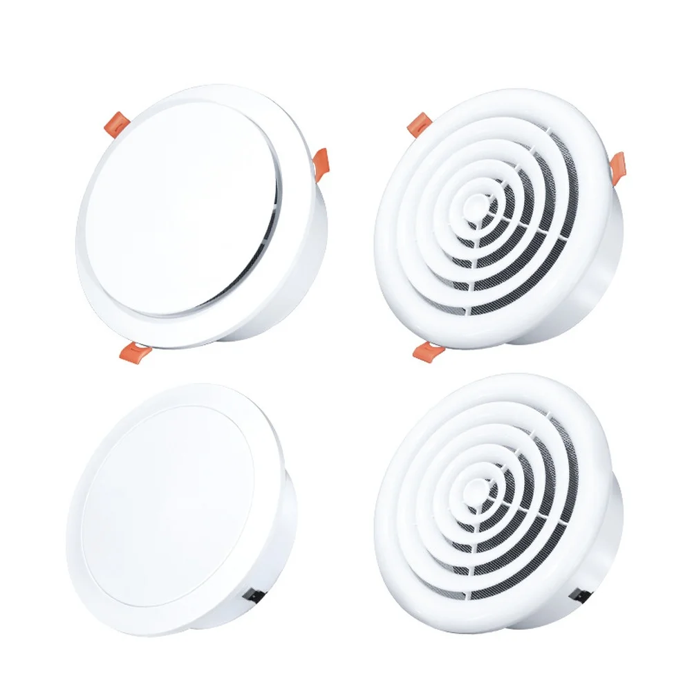 Round Air Inlet Air Vent Grille Resists Yellowing Aging Material Secure Installation for versatile Application Air Vent
