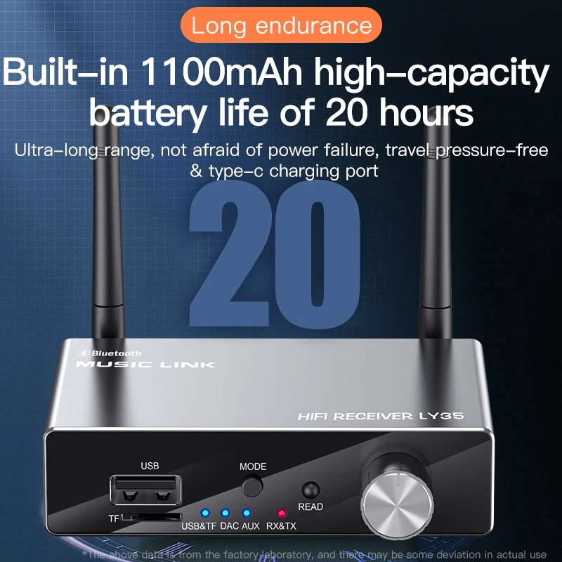 Tebe Coaxial/Toslink Bluetooth Audio Receiver Transmitter 3.5mm Aux Wireless Music Adapter U Disk/TF Card Player DAC Converter - Image 5