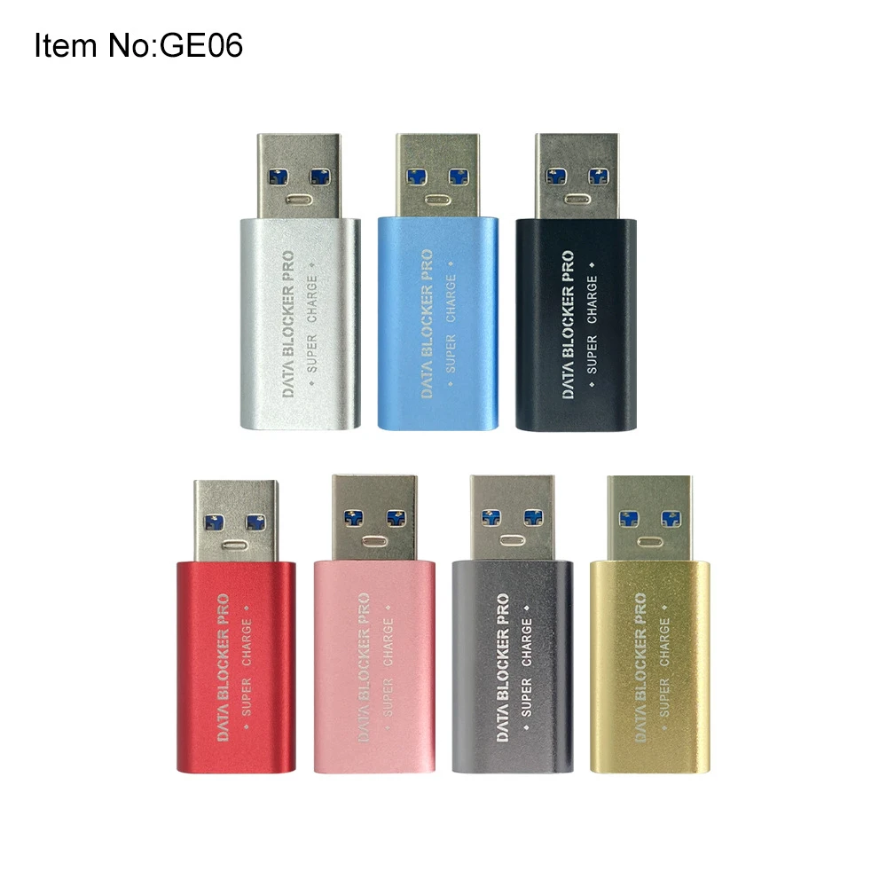 USB-Blocker Anti-Diebstahl-Bürste Unterstützung Schnell ladung gute Wärme ableitung Rose Pulver rot Daten blocker USB-Daten blocker Gold schwarz