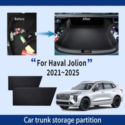 For Haval Jolion 2021~2025 2022 2023 Car Thickening Trunk Storage Partition Multifunction Storage Box Auto Interior Accessories