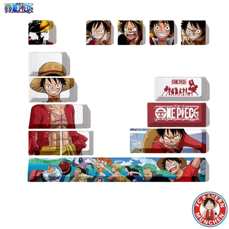 

One Piece Personality Keycaps Original Height Mechanical Keyboard Keys Luffy Zoro Anime Creative Opaque Keycaps Birthday Gift
