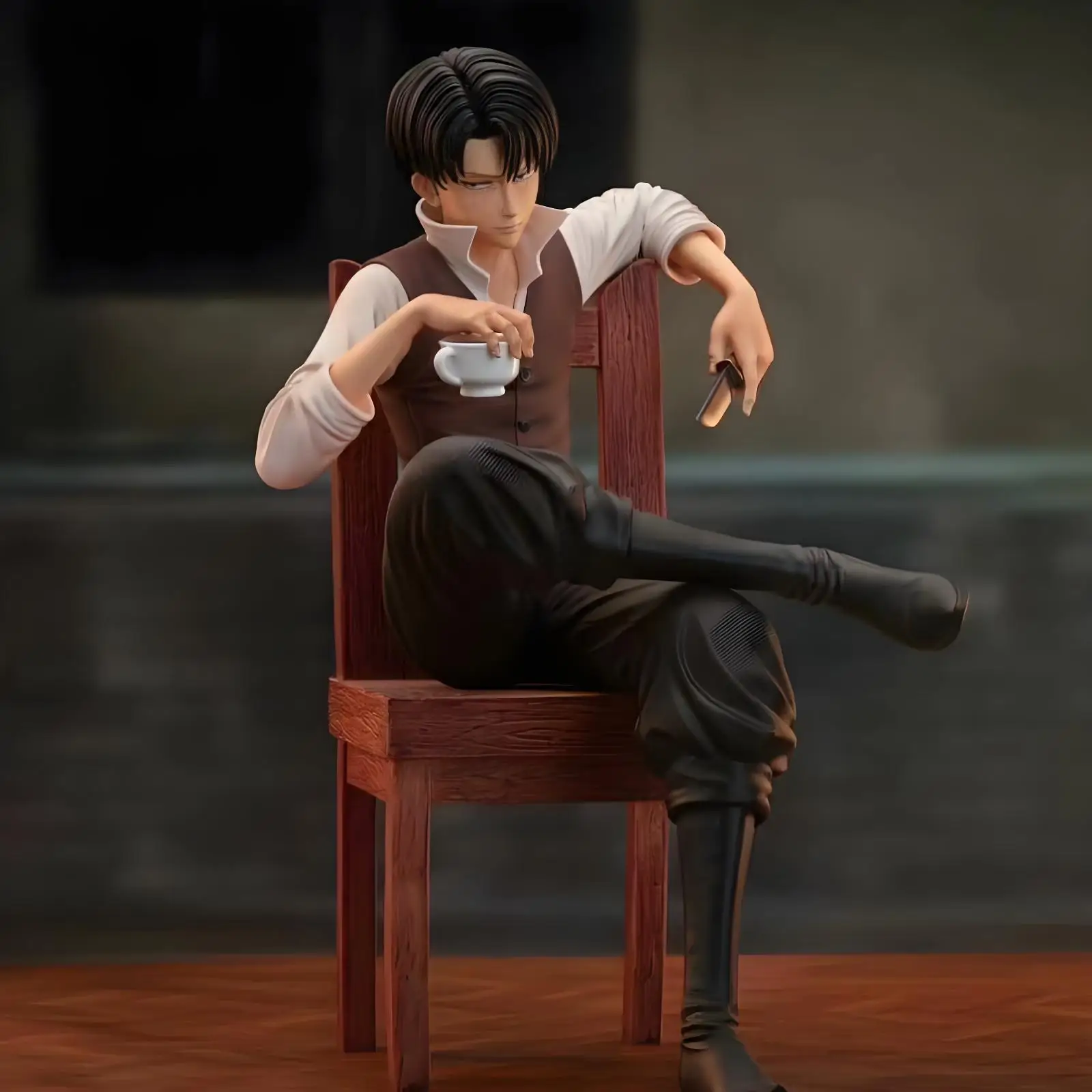 進撃の巨人-リヴァイ・アッカーマン-アニメ-gk-トレンド玩具-デスクトップモデル-ディスプレイピース-コレクタブル-pvcフィギュア-ファンへのギフト