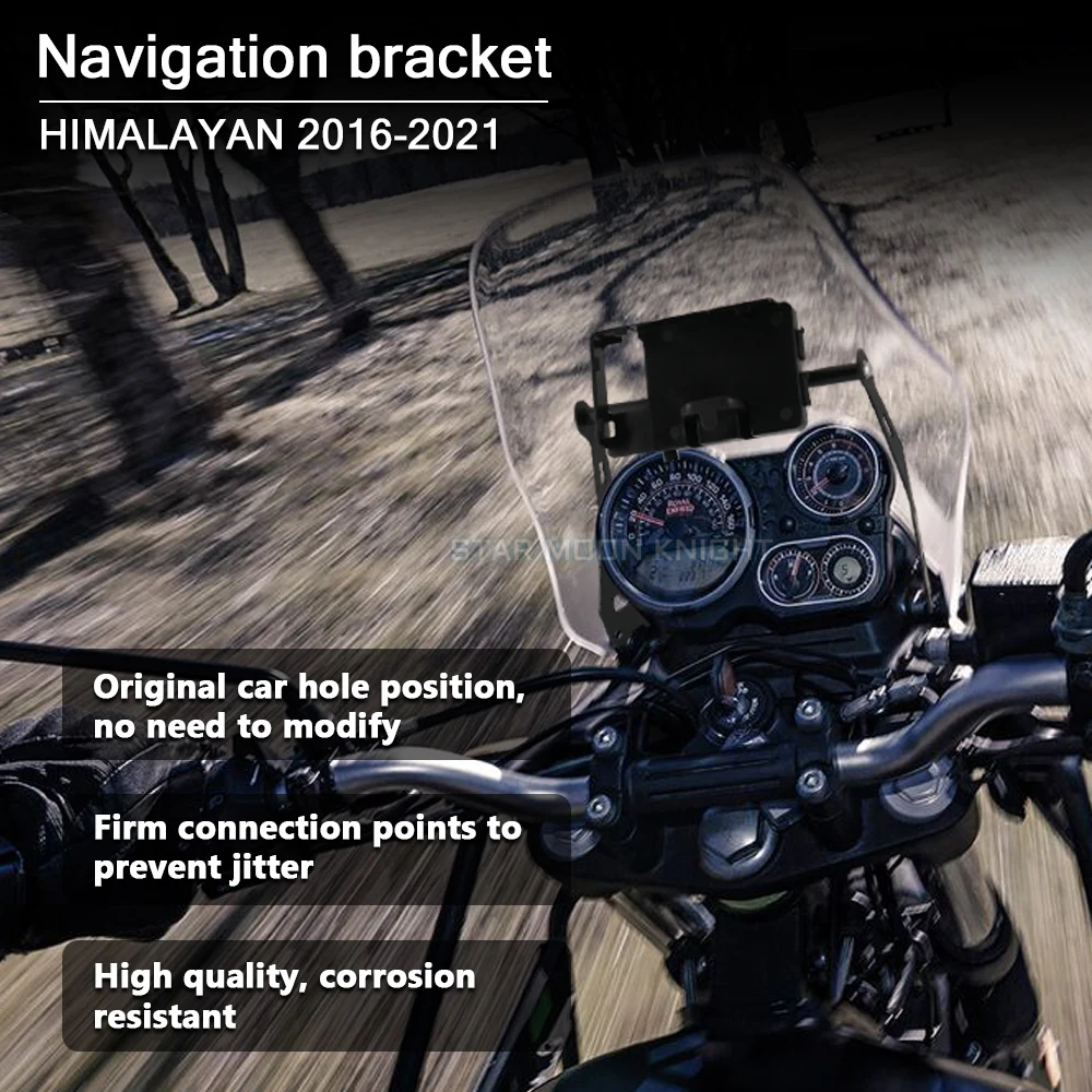 Motorcycle GPS SMART PHONE Windshield Navigation GPS Plate Bracket Adapt Holder For ROYAL ENFIELD HIMALAYAN 2016 - 2020