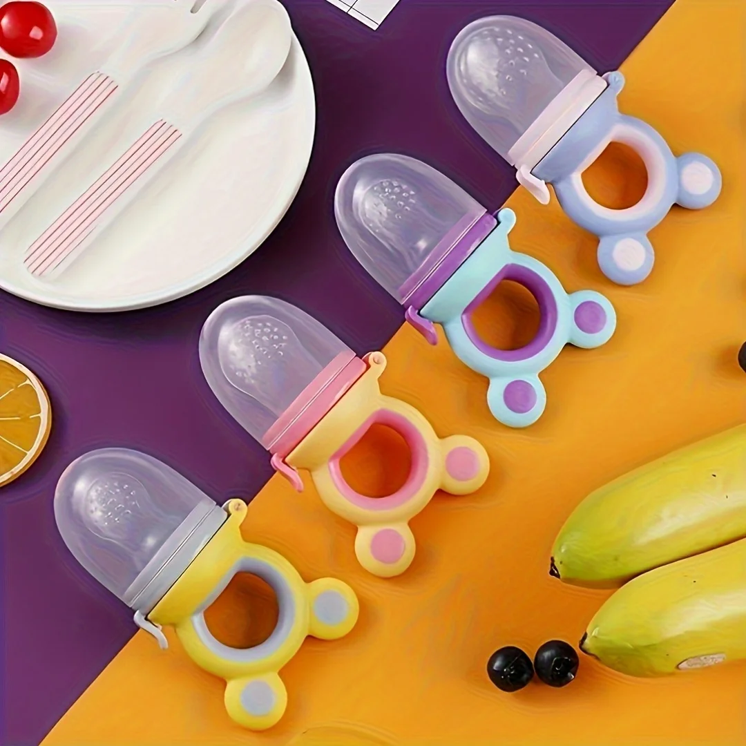 Cute Cartoon  Baby Fruit Feeder, Fresh Food Vegetable Feeder Pacifier, Kids Feeding Cutlery, Baby Gift