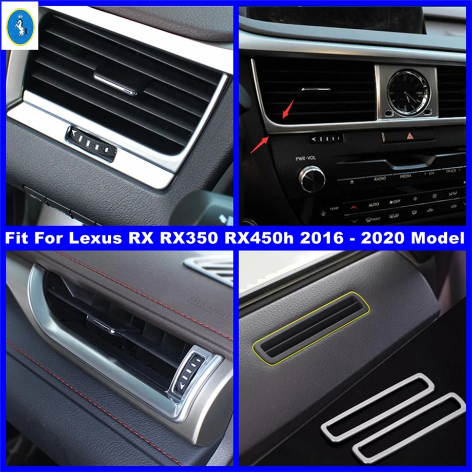 

For Lexus RX RX350 RX450h 2016 - 2021 Car Air Conditioning AC Vents Frame / Dashboard Air Outlet Decor Cover Trim Accessories