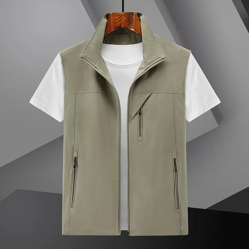 

Waterproof Sleeveless Jacket Man Sports Vest Work Fishing Vests Professional Windbreaker Men's Coat Tactical Large Size Hunting