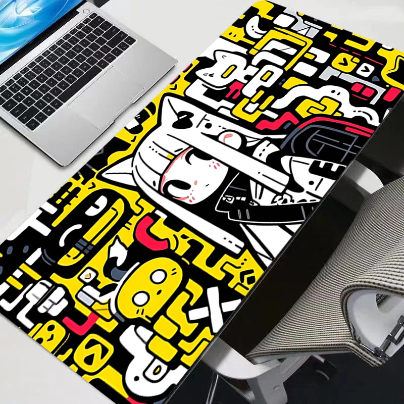 

Mouse Pad Natural Rubber Mini Pc Keyboard Pad Laptop Computer Speed Desk Mat Trendy Graffiti Computer Gaming Acessories Mousepad