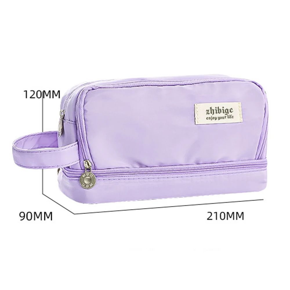 Dopamine Student Large Capacity Multi functional Pen Case Pen Bag Macaron Colored Cute Pen Case Storage Bag