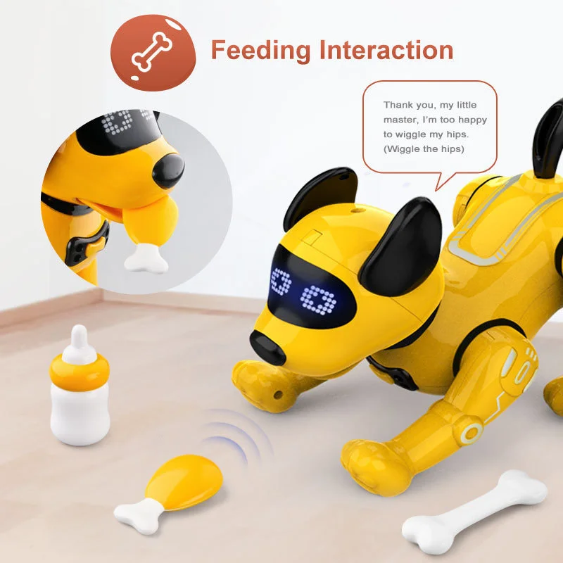 Wireless Electric Pet Remote Control Robot Dog 120Mins Music Dancing Cute Styling Stunt Handstand Touch Sensing RC Robot Dog Toy