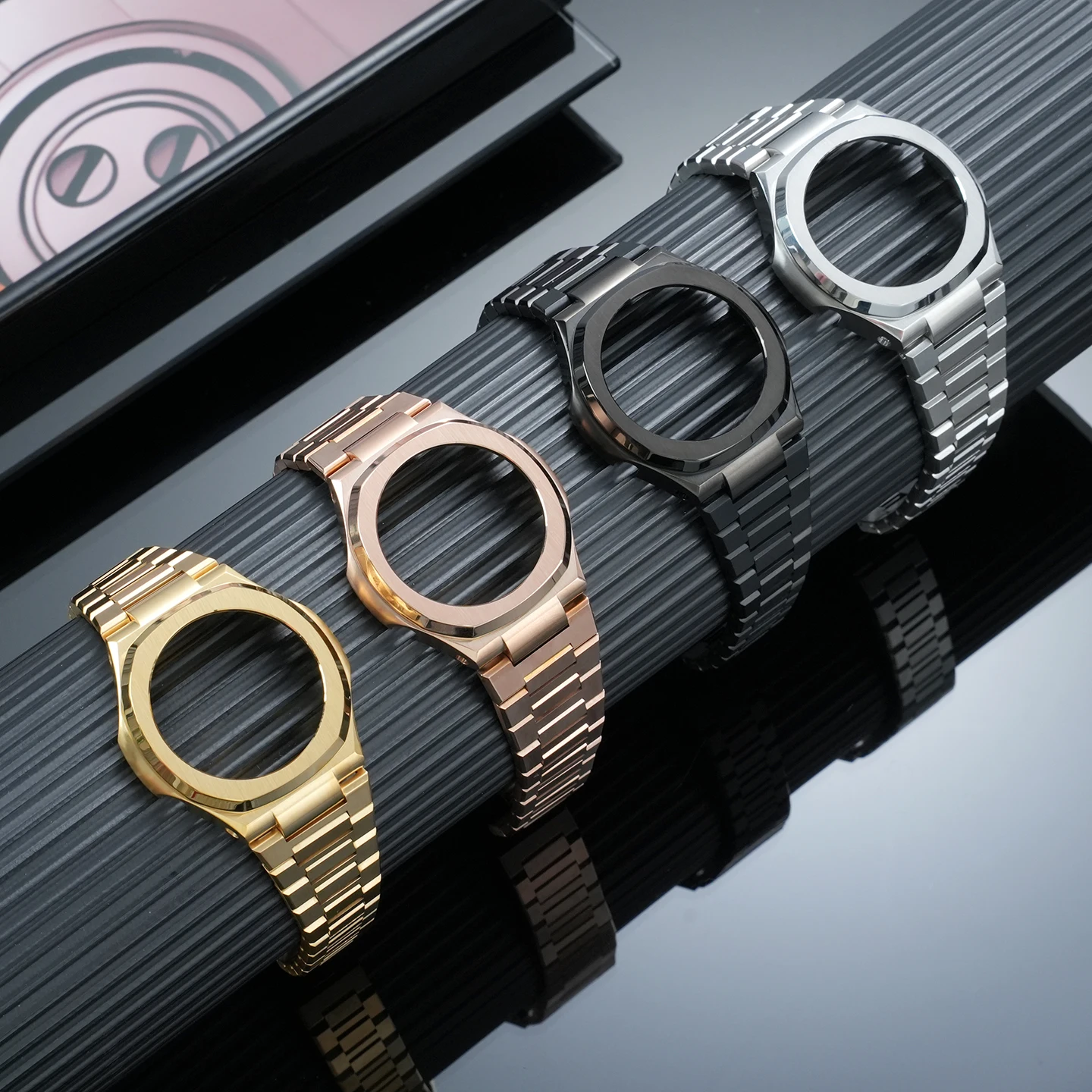 GA2100 stainless steel case accessory, suitable for Casio GA-2100 stainless steel case strap, ga-2100 men's silicone watch strap