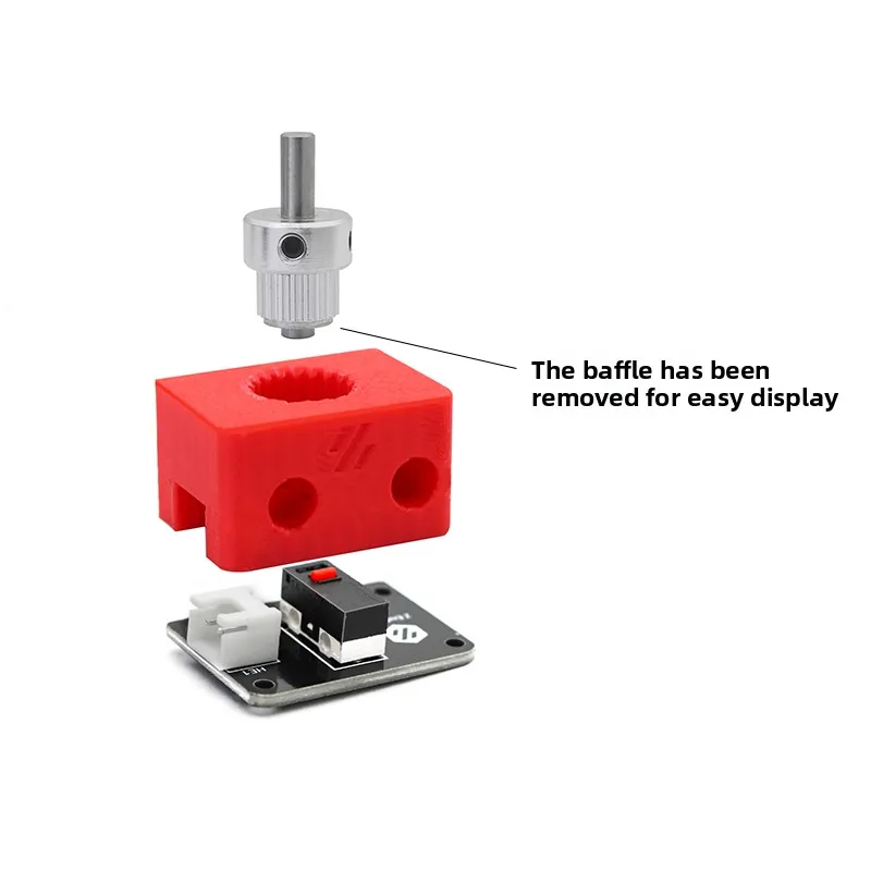 Voron 2.4 Z Axis Limit Micro Switch PCB Module with Shaft & Timing Pulley