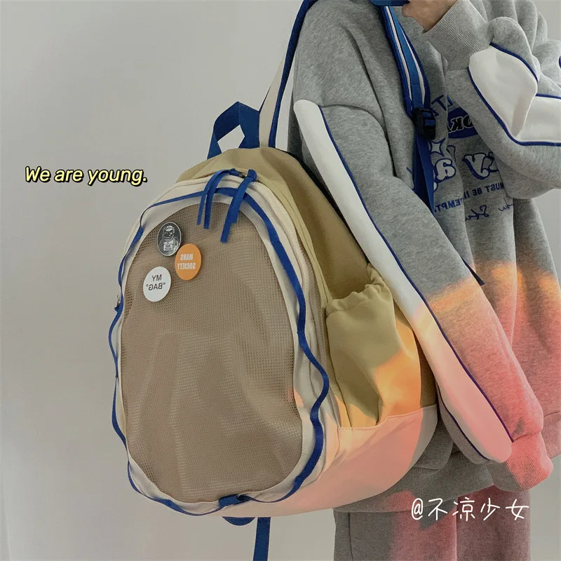 

Japanese Casual Retro Women Shoulders Backpack Large Capacity Lightweight Student Schoolbag Youth Girls Outdoor Travel Backpacks