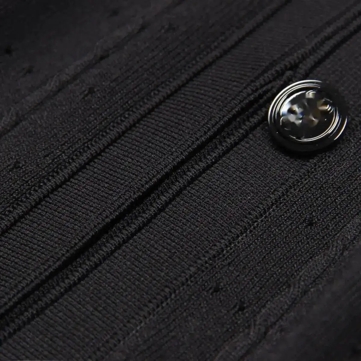 Marque Designer luxe à manches courtes longues robes tricotées femmes été automne simple boutonnage crayon soirée robe de bal tricots