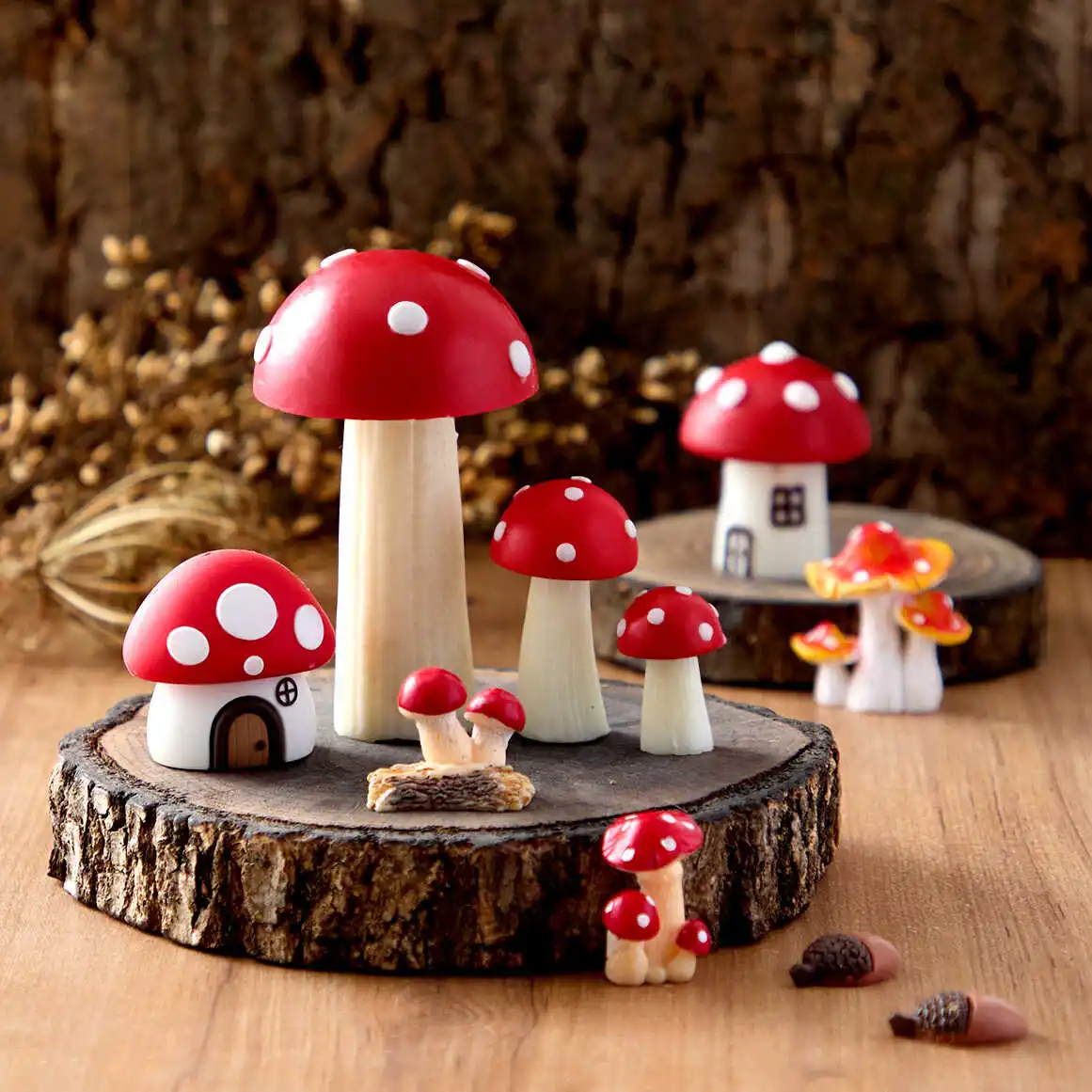 

Pastoral Simulation 3d Mushroom Silicone Mold Cake Dessert Pastry Tools DIY Chocolate Plaster Resin Mold Cake Decorating Tools