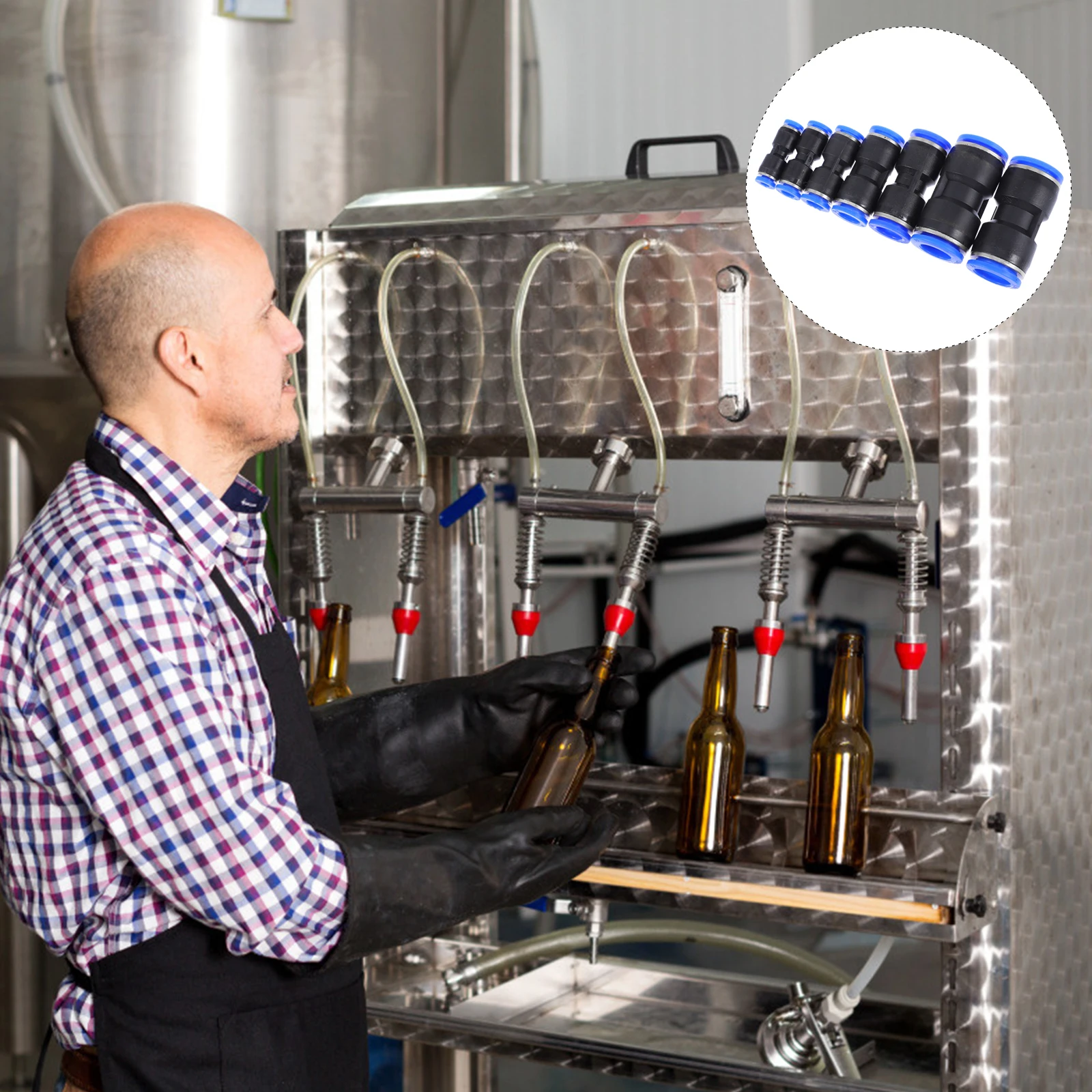 

35pcs Quick Connector Set Plastic Straight Push Connectors Pneumatic Trachea Pipe Release Joint Factory