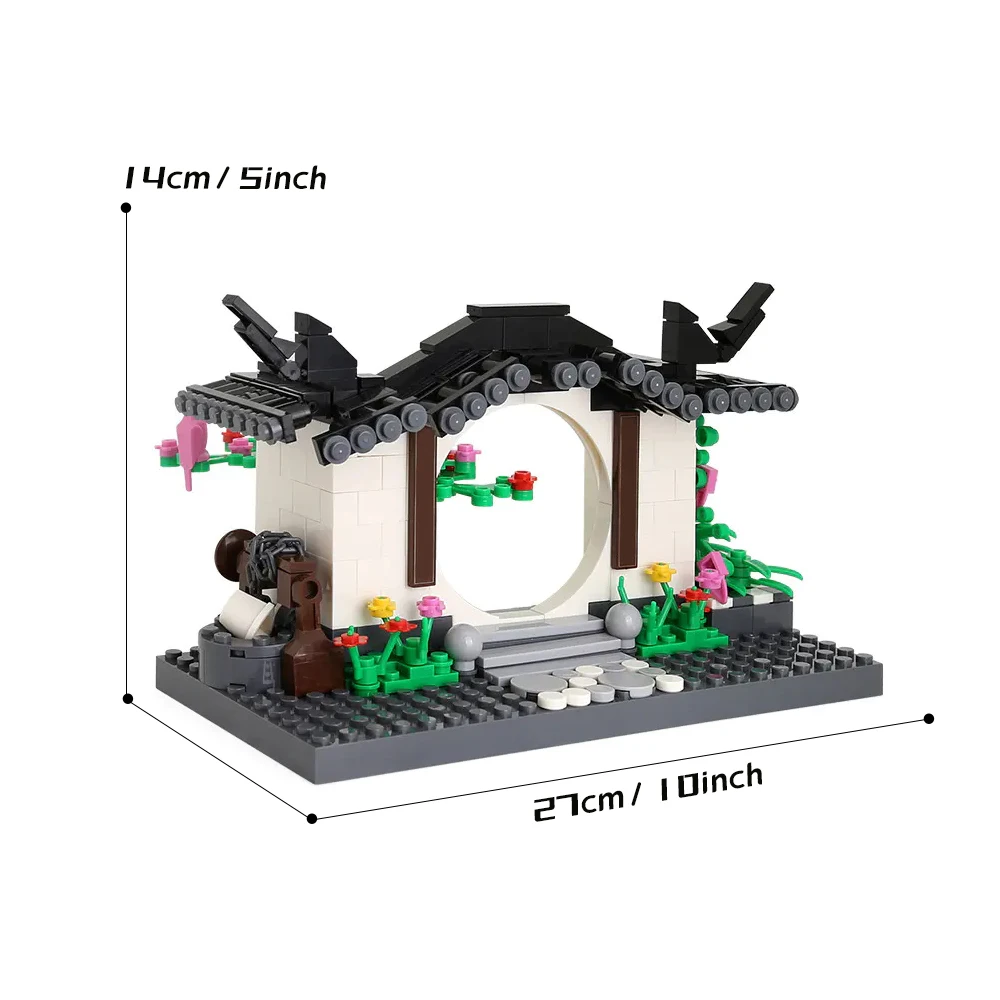 Juego de bloques de construcción modelo de arco, 381 Uds., modular, crear vistas de la calle adorables, obras maestras arquitectónicas, juguete para regalo educativo