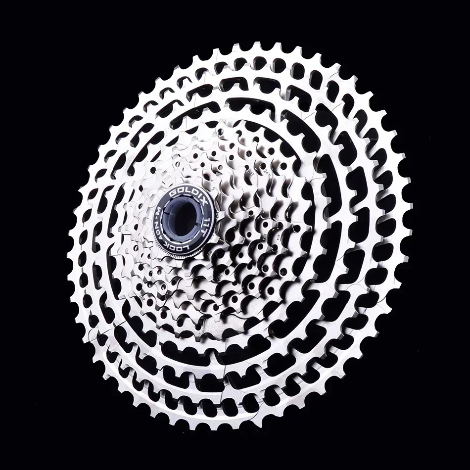 GOLDIX Ultra light Mountain Bike Bicycle Cassette Aluminum Alloy Hollow CNC Machining 11/12Speed HG Compatible with SHIMANO