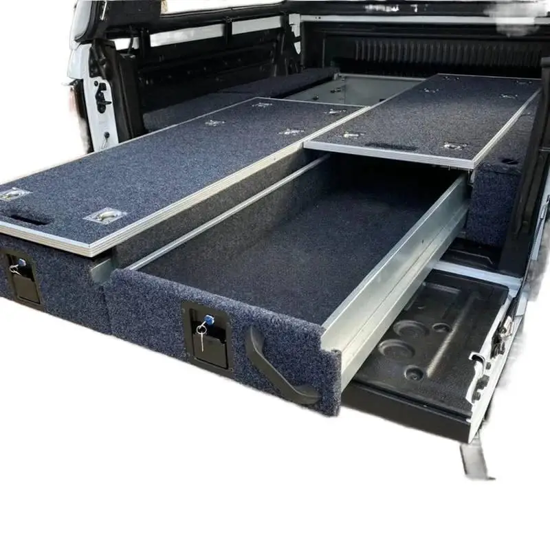 

Pickup Suv Lock Slide Out Storage Tool Boxes Drawer Camping For 4Runner Lc76/Lc120/Lc150