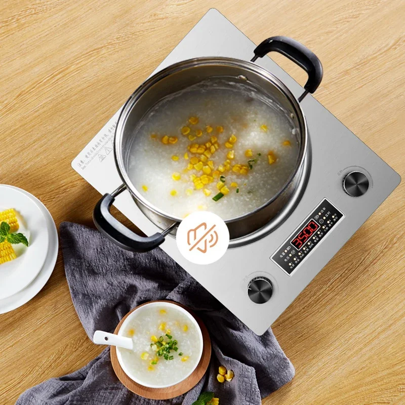 3000W Upgraded Concave Induction Cooker Household Concave Bottom Cooking Pan Integrated Commercial Battery Stove