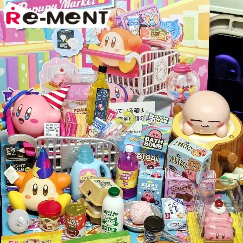 

Genuine Re-Ment Kirby Figure Pupupu Supermarket Anime Cute Action Model Desktop Decoration Ornament Figures Toys Birthday Gift